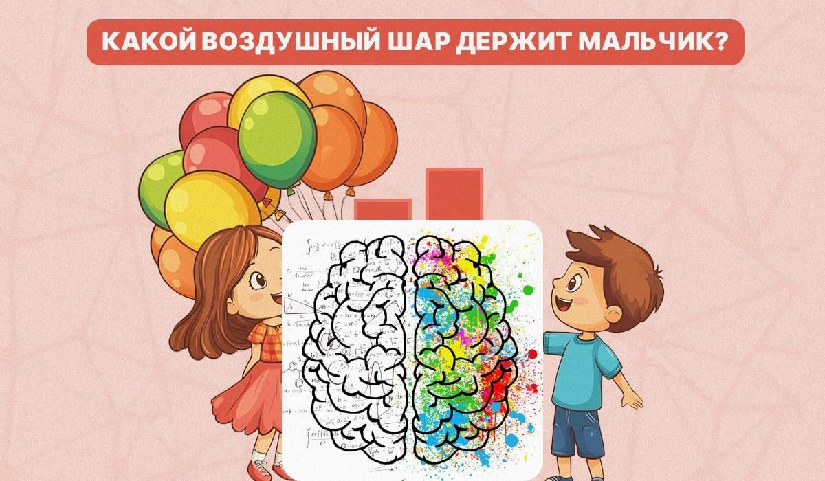 Tenemos que averig qué globo sostiene el niño / collage con foto Moje